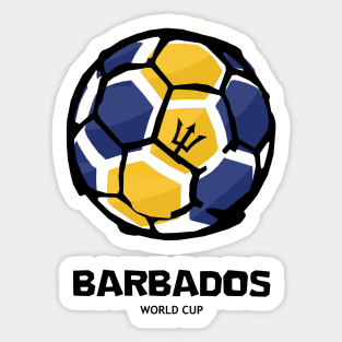 Barbados Football Country Flag Sticker